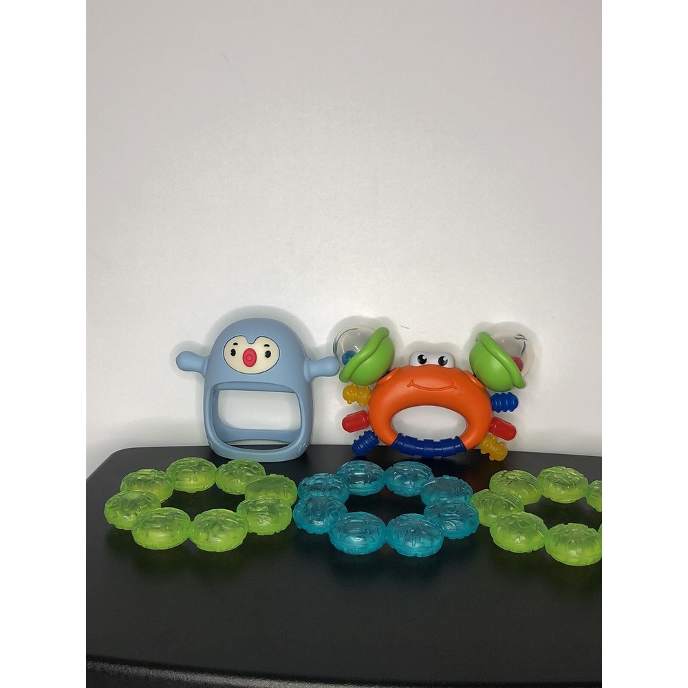 Set Baby Teething Ring Water‎ Filled, 1 Teether Chewing1 BPA Free Soothing Gums